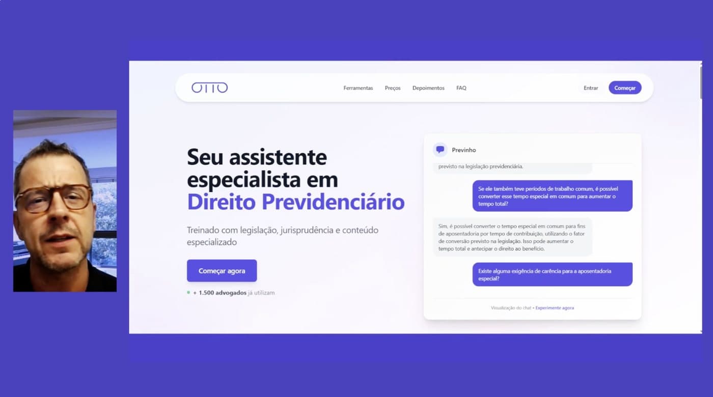 Prof. Márcio Hartz apresentando a plataforma OTTO